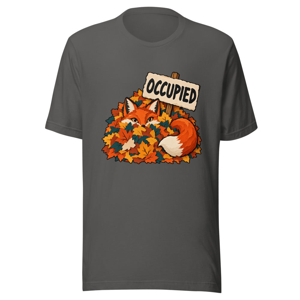 Leaf Pile Sublet Fox Shirt in Asphalt - front view