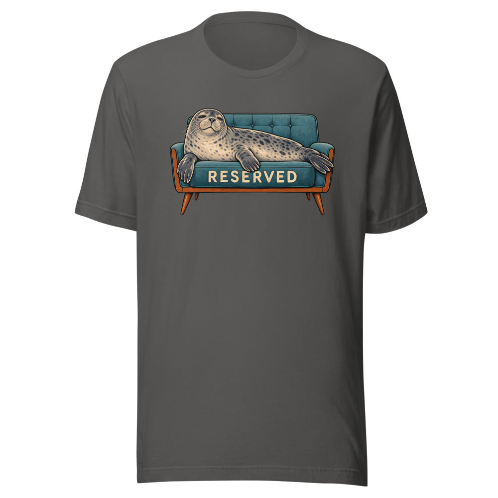 Reserved Seat Seal Shirt in Asphalt - front view