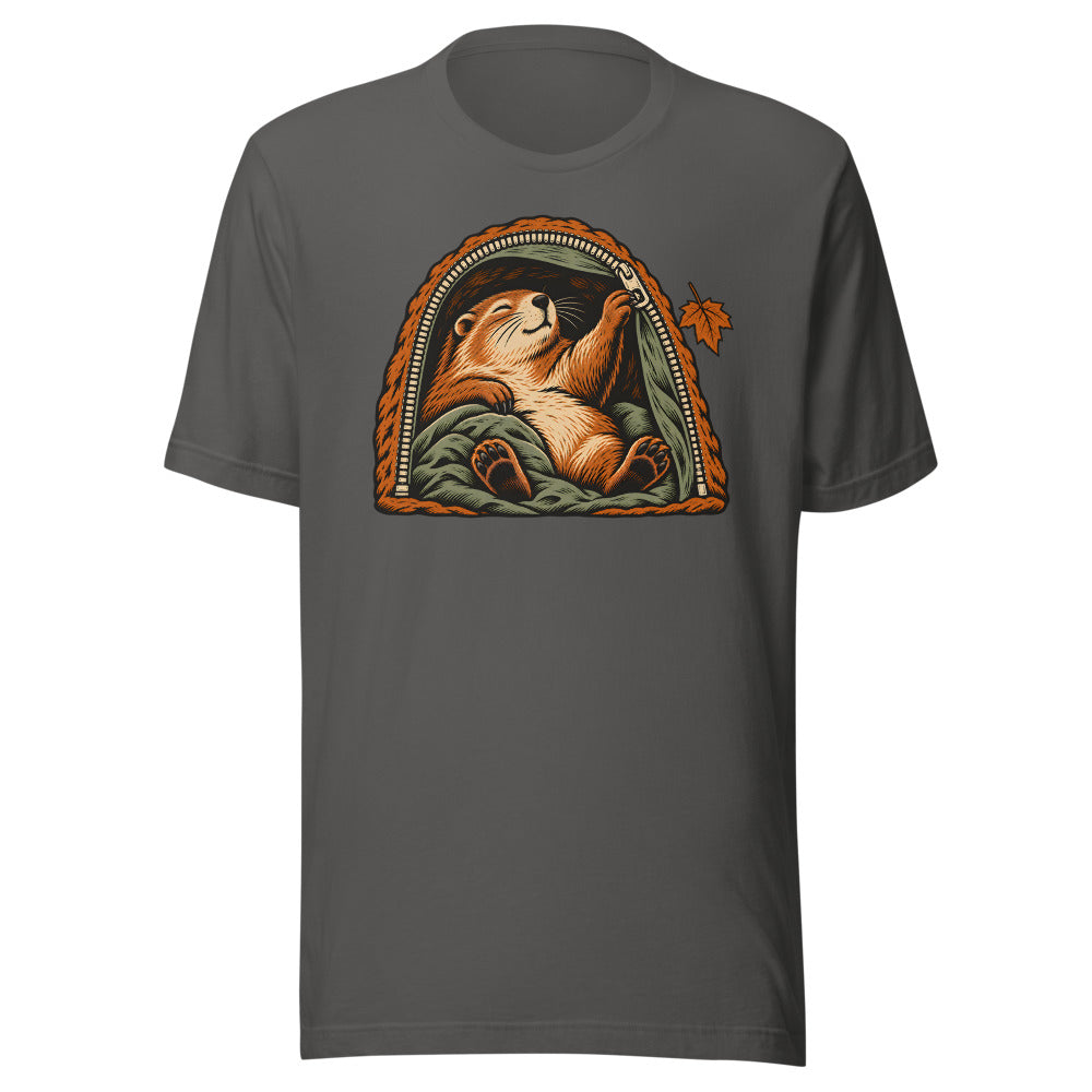 Hibernation Permit Groundhog Shirt in Asphalt - front view