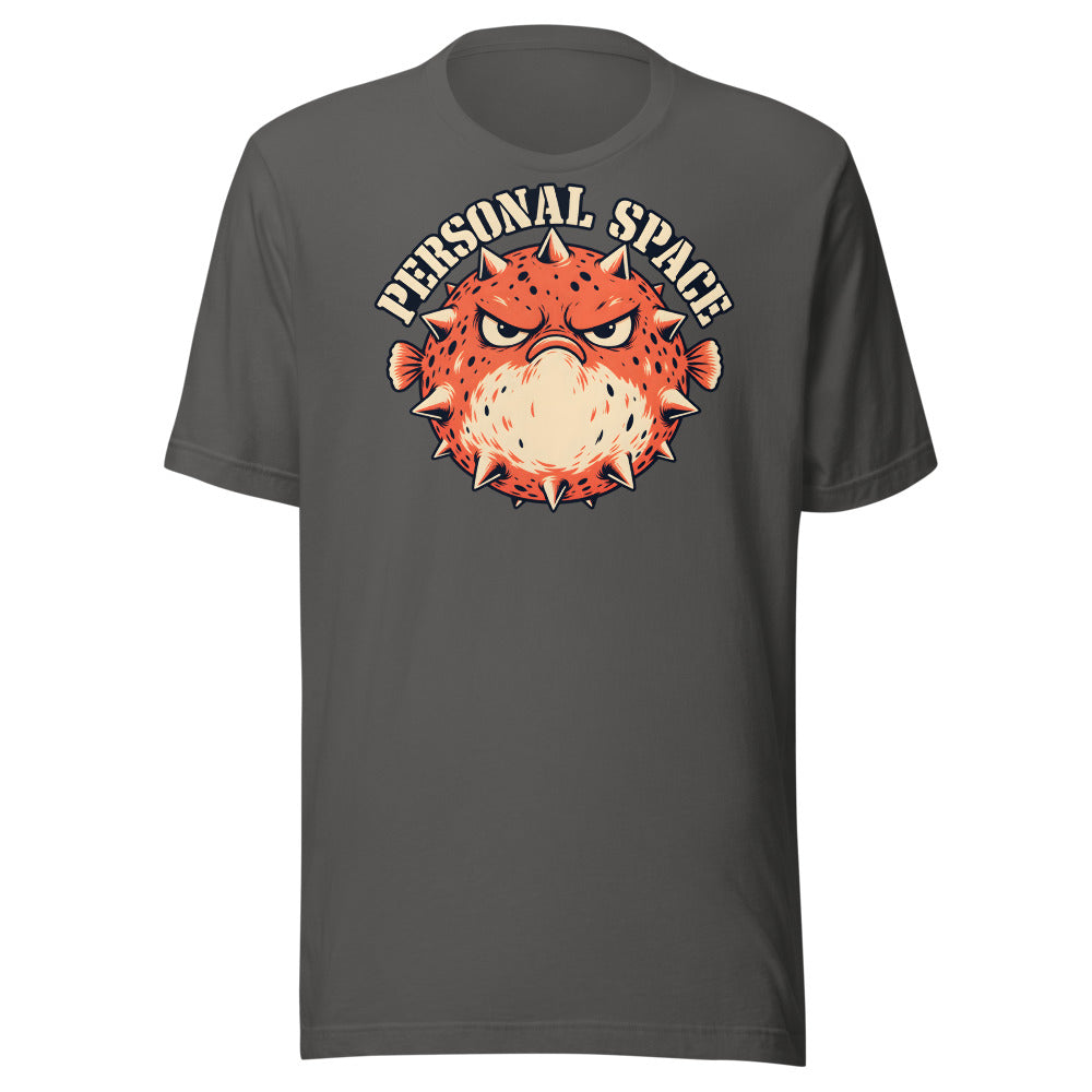 Personal Space Pufferfish Shirt in Asphalt - front view