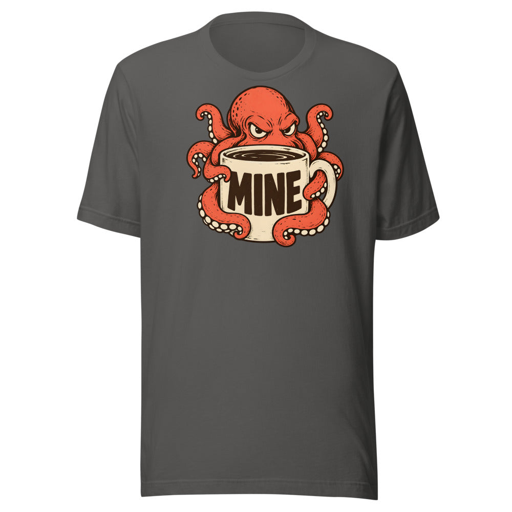 Eight-Arm Hug Octopus Shirt in Asphalt - front view