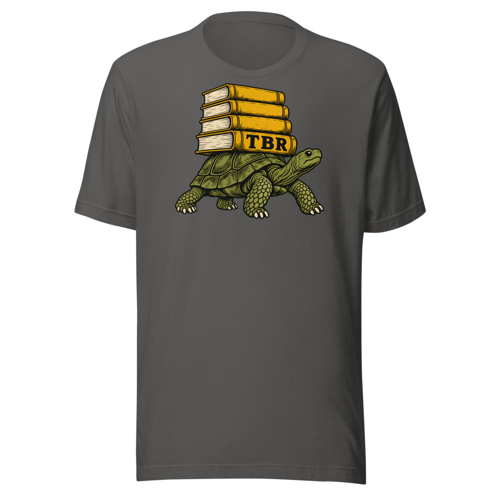Slow Reader Tortoise Shirt in Asphalt - front view