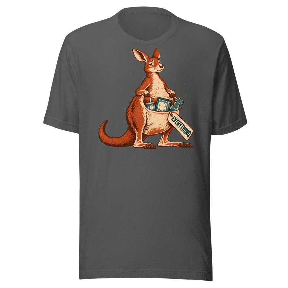 The Parent Pouch Kangaroo Shirt in Asphalt - front view