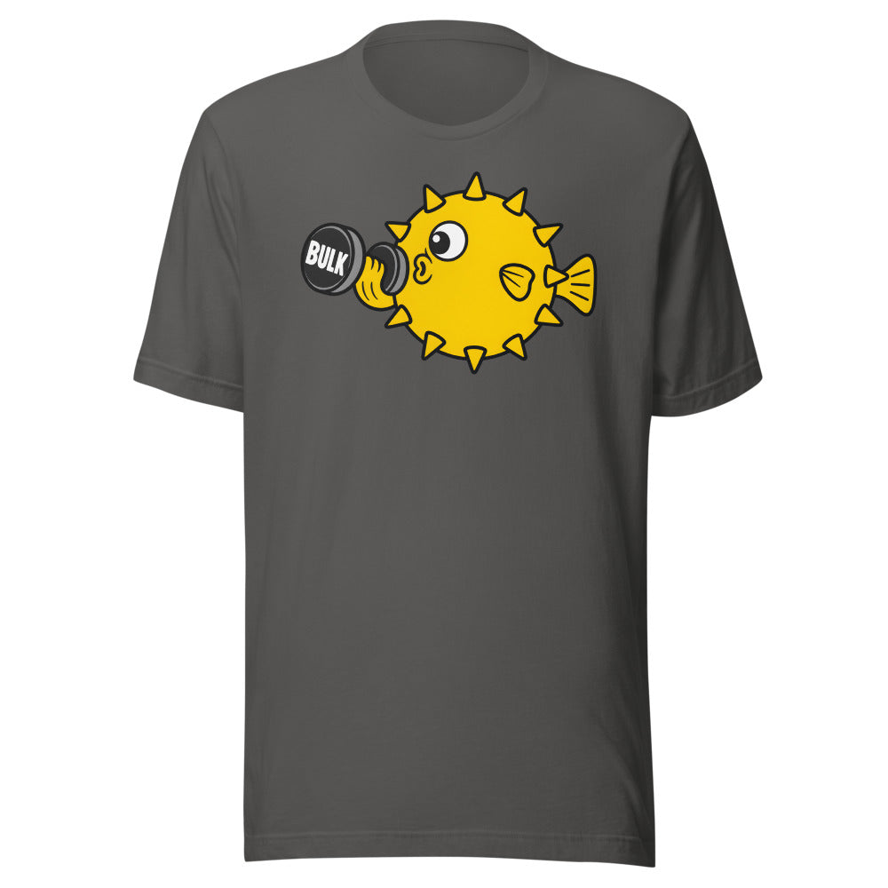 Bulking Season Pufferfish Shirt in Asphalt - front view