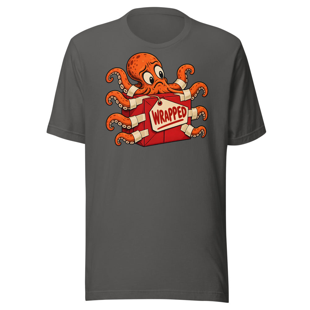 Wrap Trap Octopus Shirt in Asphalt - front view