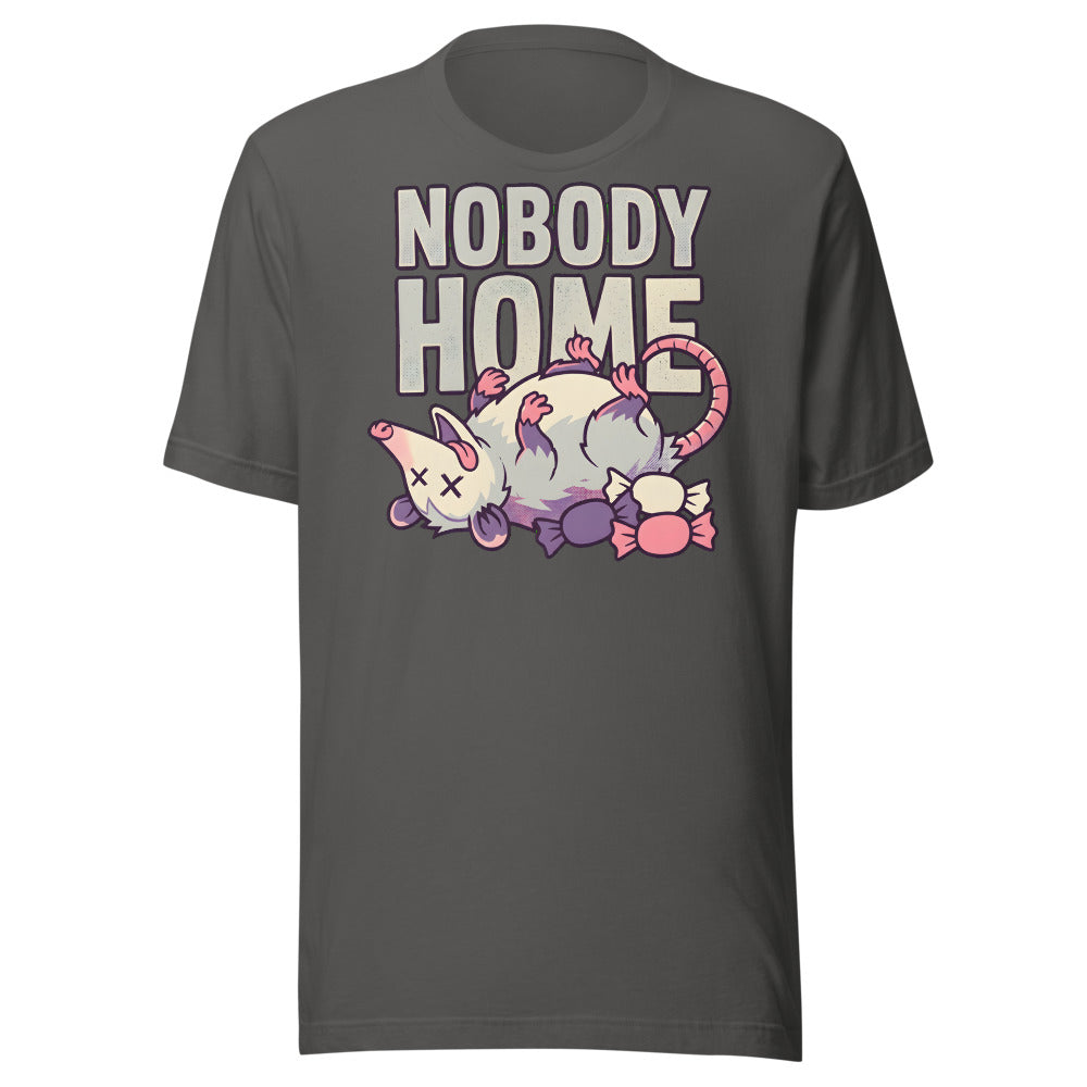 Playing Dead Opossum Shirt in Asphalt - front view
