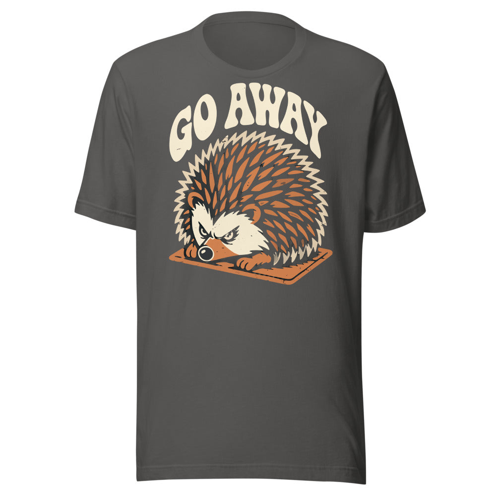 Spiky Welcome Mat Hedgehog Shirt in Asphalt - front view