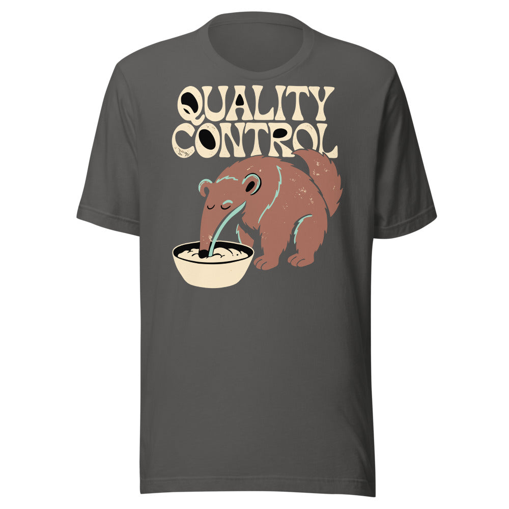 Quality Control Anteater Shirt in Asphalt - front view
