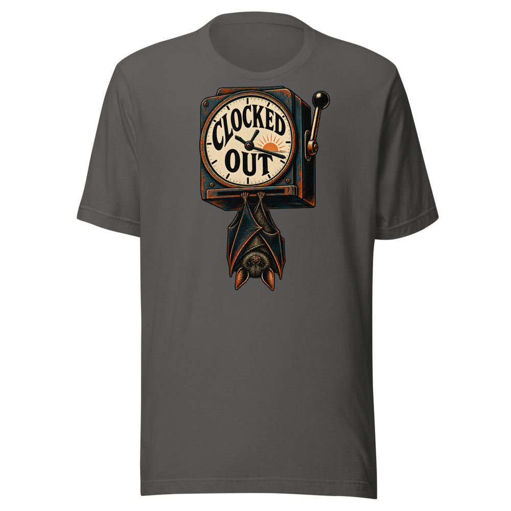 Night Shift Bat Shirt in Asphalt - front view