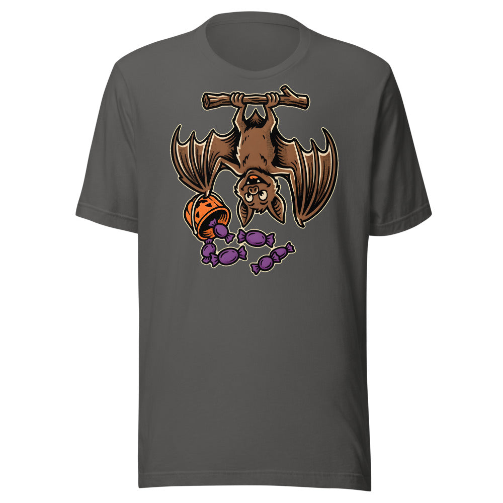Upside-Down Haul Bat minimalist graphic shirt in Asphalt