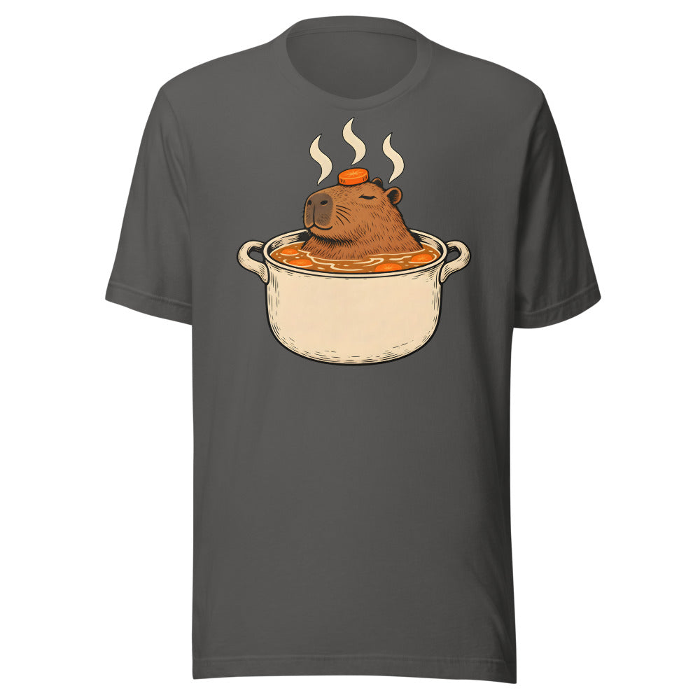 Soup Season Capybara Shirt (Art Only) in Asphalt - front view