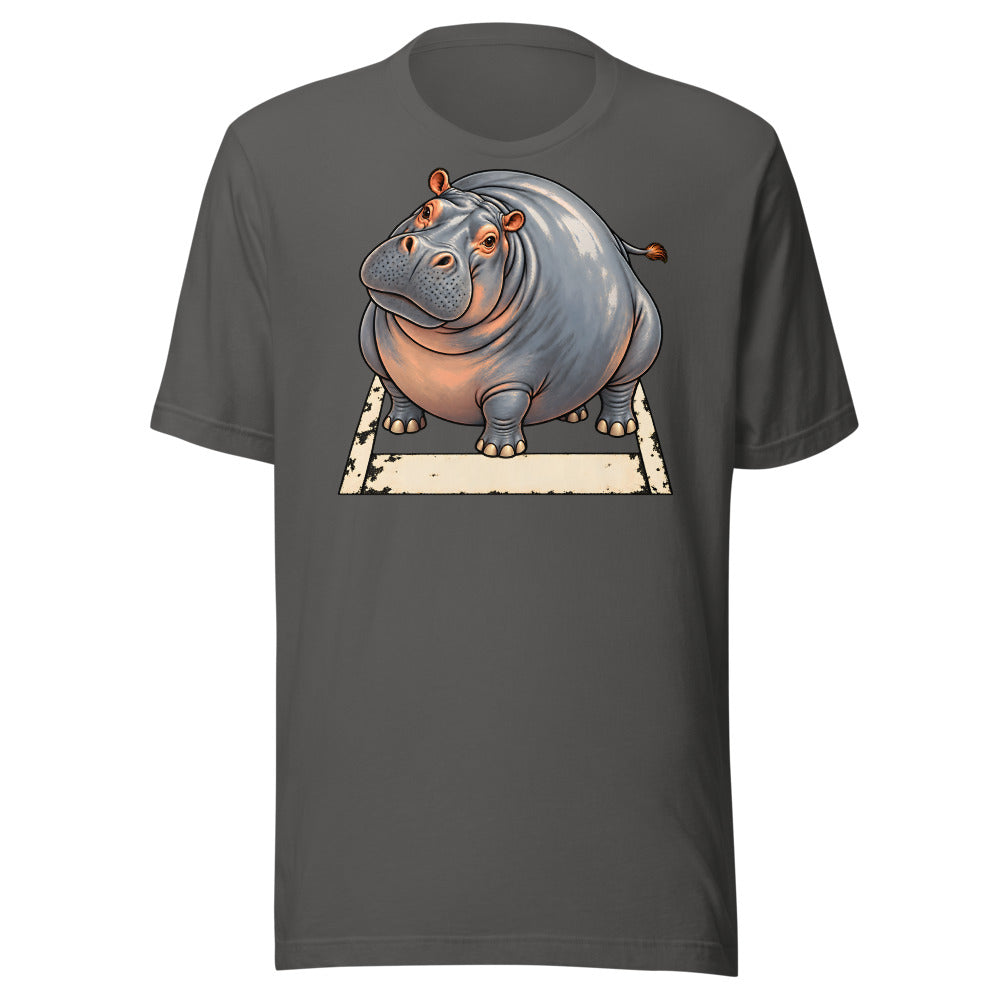 Compact Parking Hippo Shirt (Art Only) in Asphalt - front view