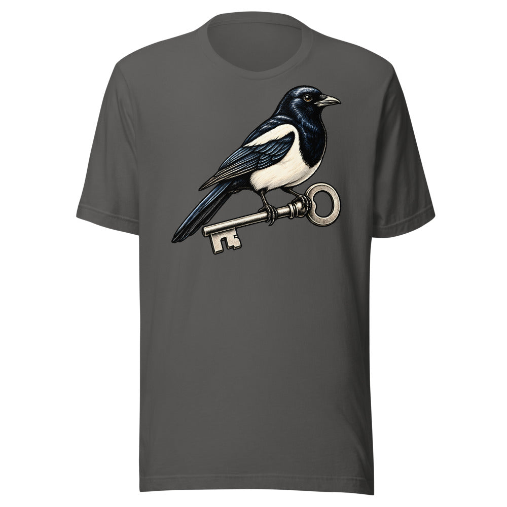 Lost Key Department Magpie Shirt (Art Only) in Asphalt - front view