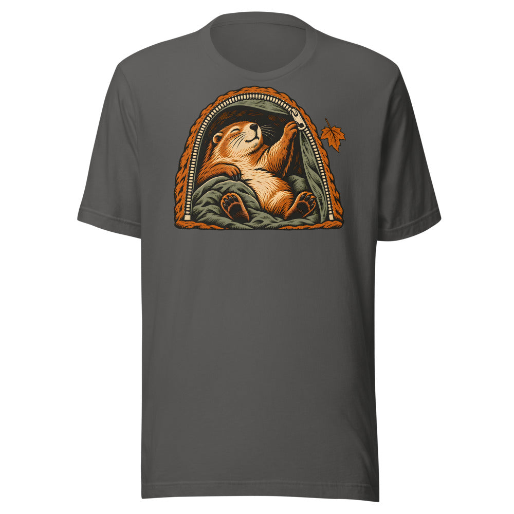 Hibernation Permit Groundhog Shirt (Art Only) in Asphalt - front view