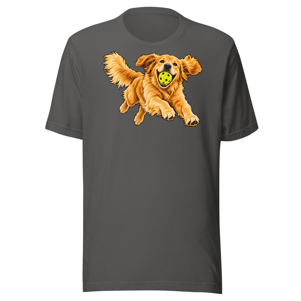 One More Game Golden Retriever Shirt (Art Only) in Asphalt - front view