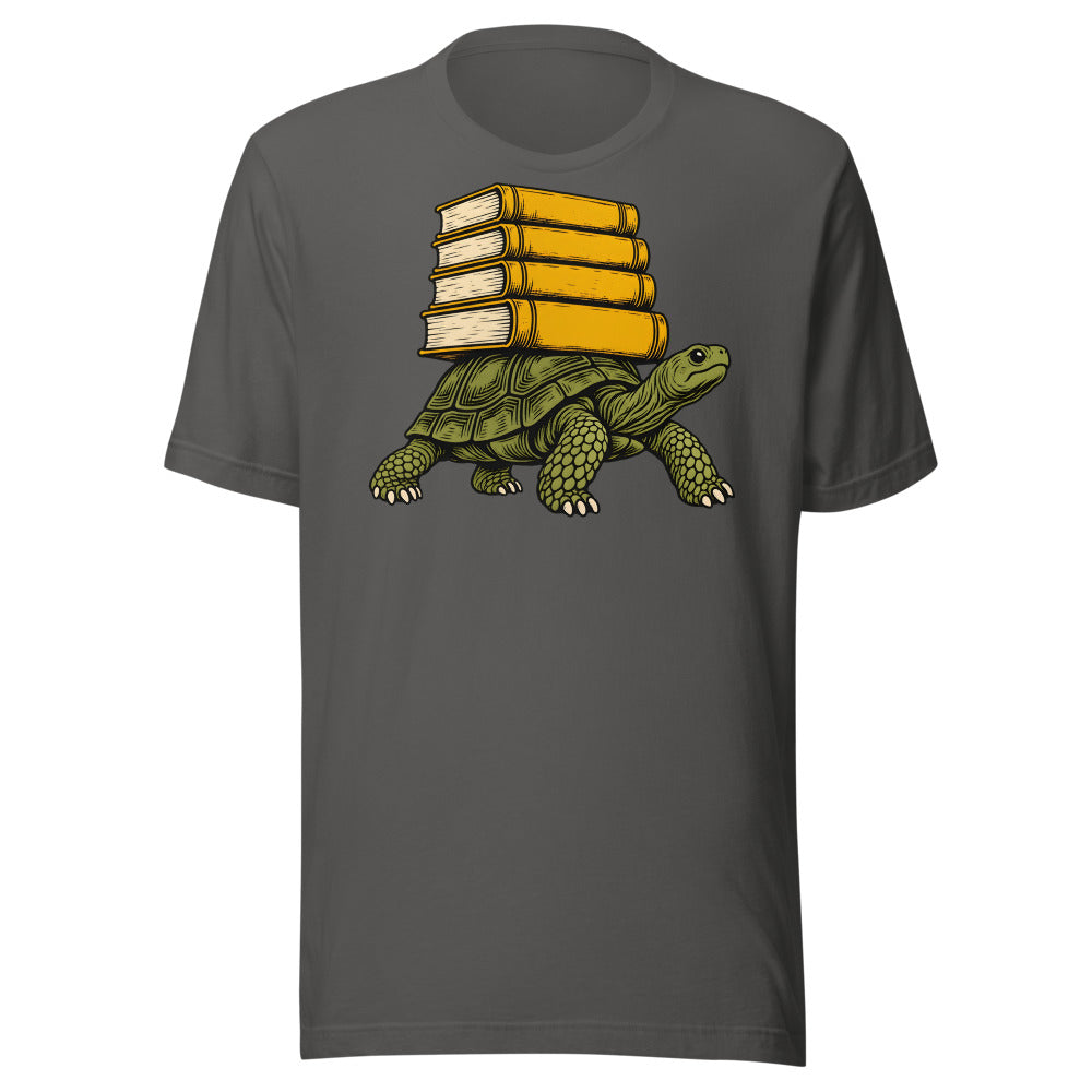 Slow Reader Tortoise Shirt (Art Only) in Asphalt - front view