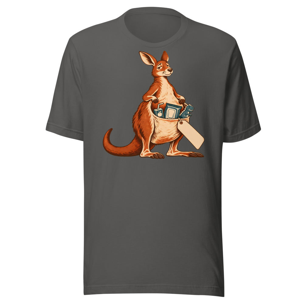 The Parent Pouch Kangaroo Shirt (Art Only) in Asphalt - front view