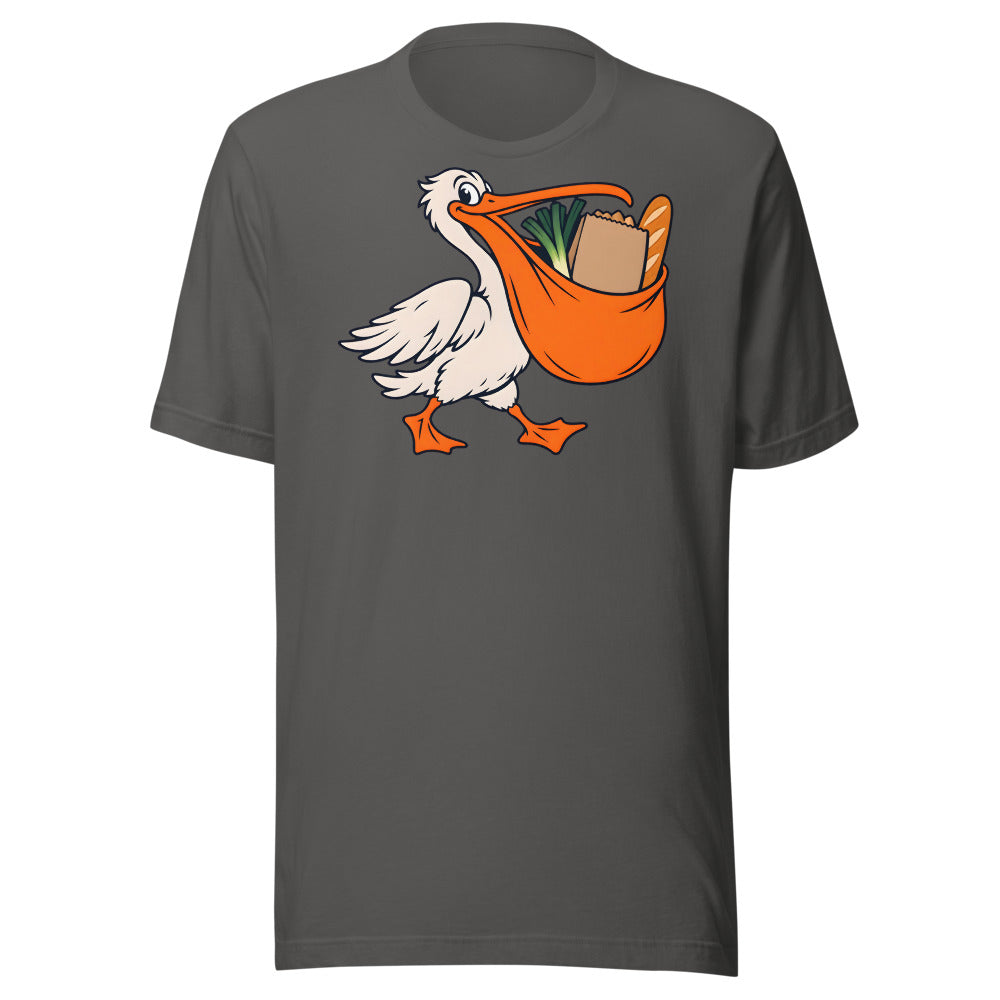One Trip Only Pelican minimalist graphic tee, no text in Asphalt