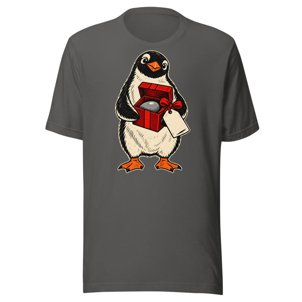 Perfect Pebble Penguin Shirt (Art Only) in Asphalt - front view