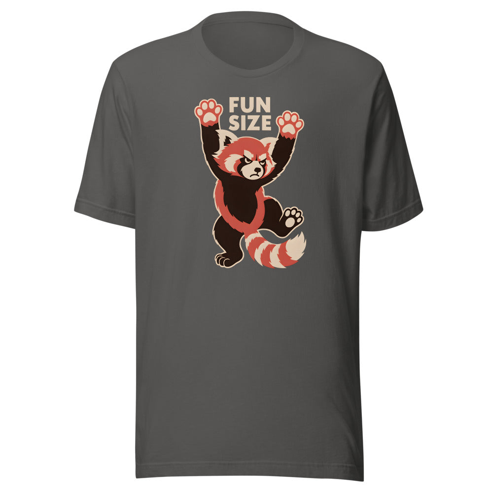 Fun Size Red Panda Shirt in Asphalt - front view