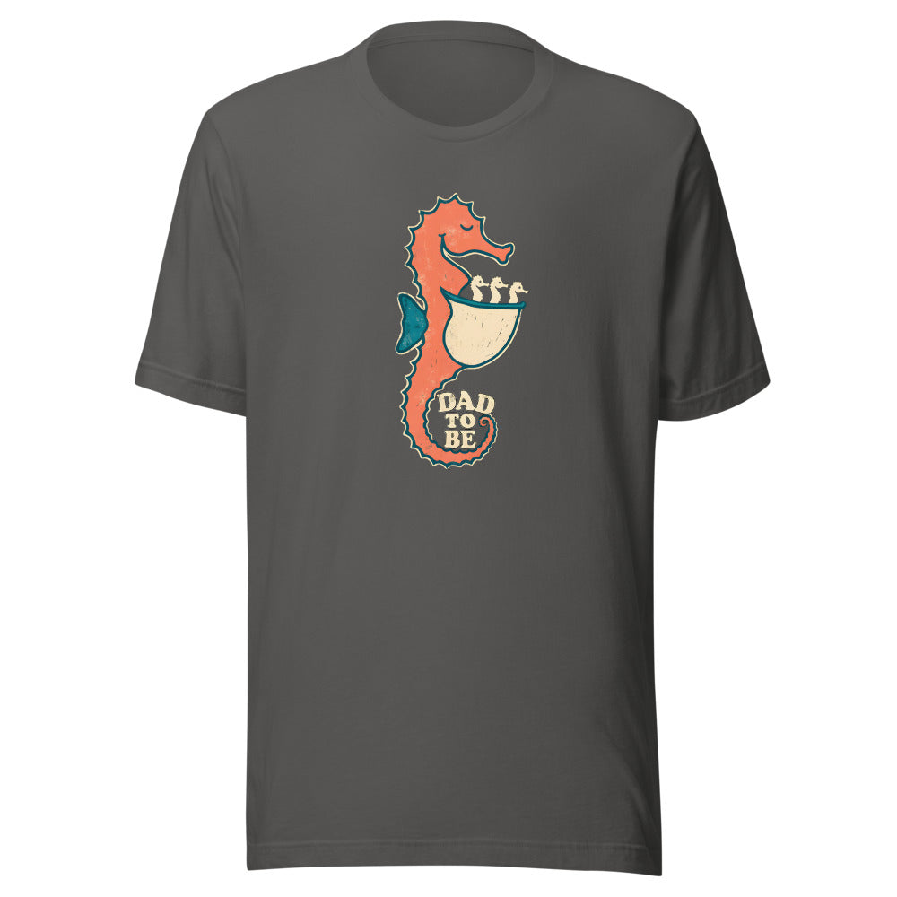 Dad To Be Seahorse Shirt in Asphalt - front view