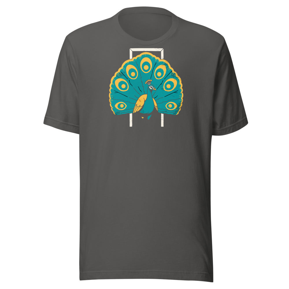 A Little Extra Peacock Shirt (Art Only) in Asphalt - front view
