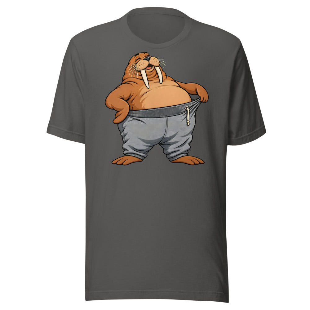 Stretch Pants Walrus Shirt (Art Only) in Asphalt - front view