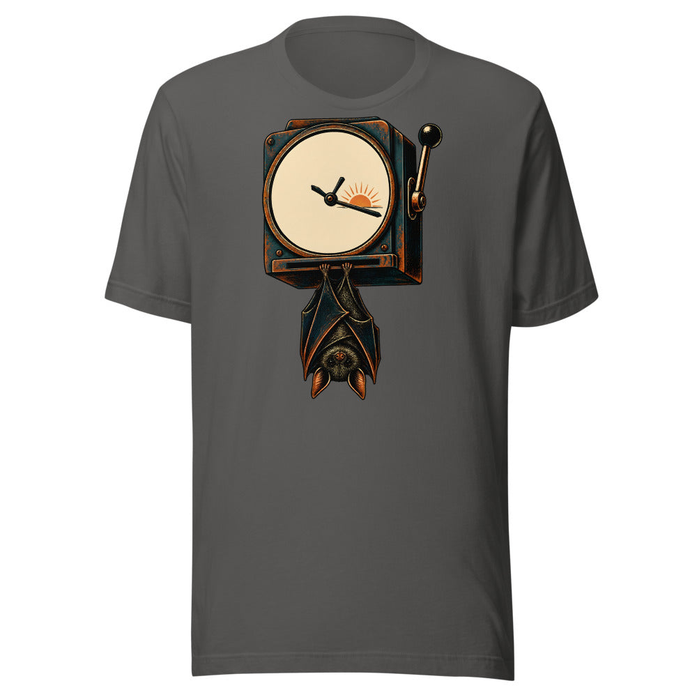 Night Shift Bat Shirt (Art Only) in Asphalt - front view