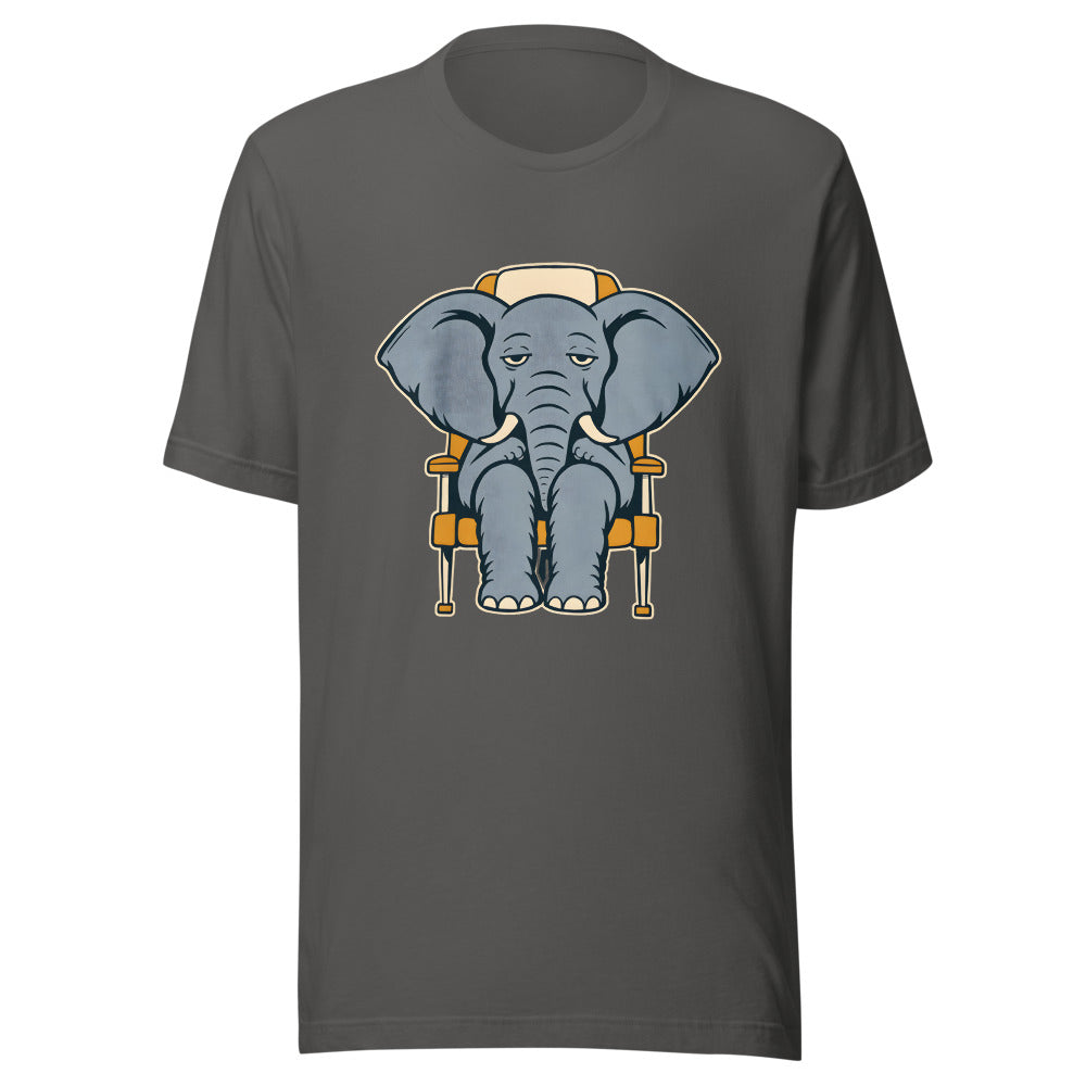 Middle Seat Elephant Shirt (Art Only) in Asphalt - front view