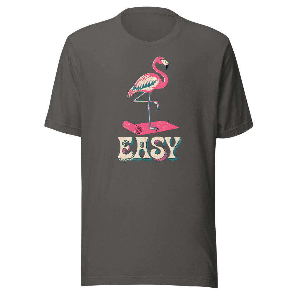 Tree Pose Pro Flamingo Shirt in Asphalt - front view