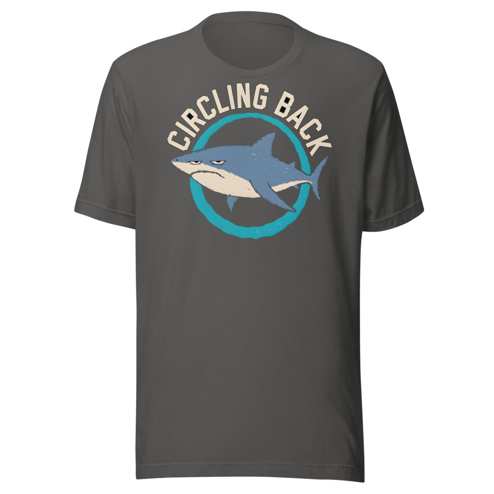 Circling Back Shark Shirt in Asphalt - front view