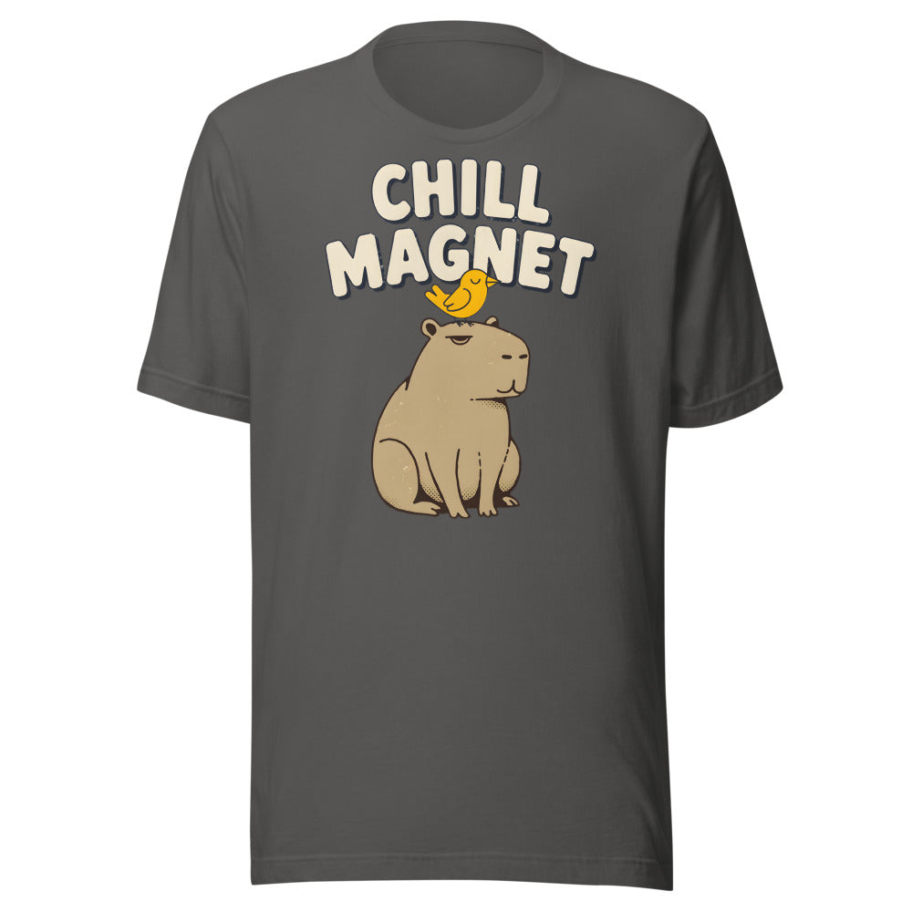 Chill Magnet Capybara Shirt in Asphalt - front view
