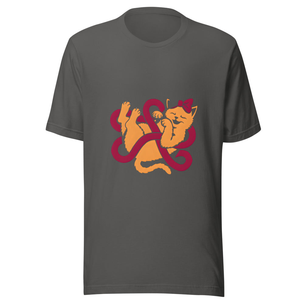 Already Wrapped Kitten Shirt (Art Only) in Asphalt - front view