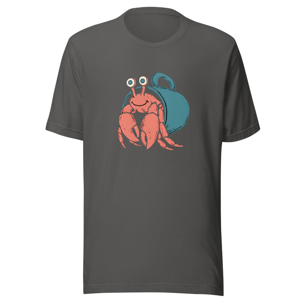 Home Office Hermit Crab Shirt (Art Only) in Asphalt - front view