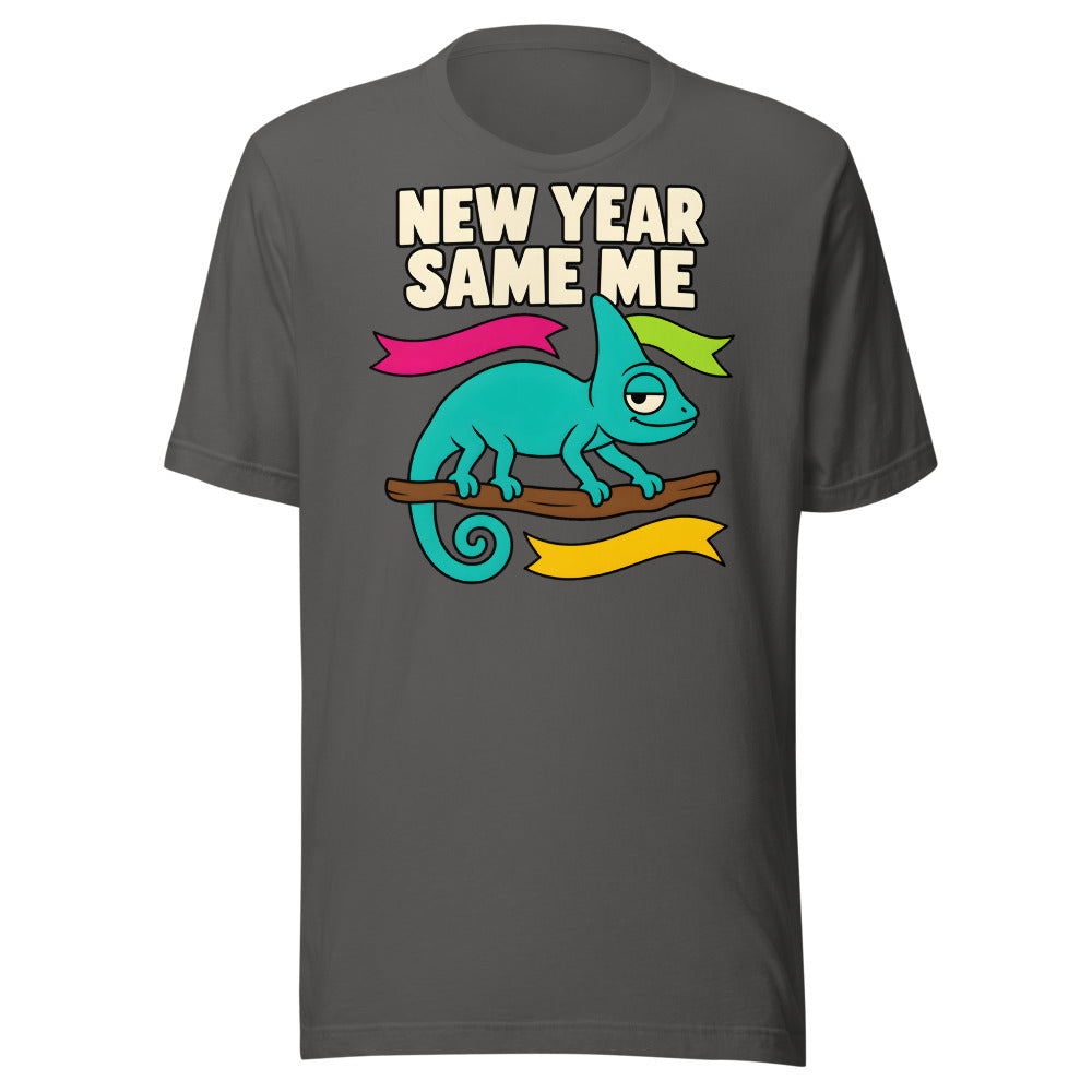 New Year Same Me Chameleon Shirt in Asphalt - front view
