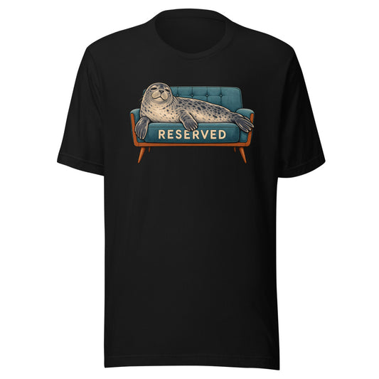 Reserved Seat Seal Shirt in Black - front view