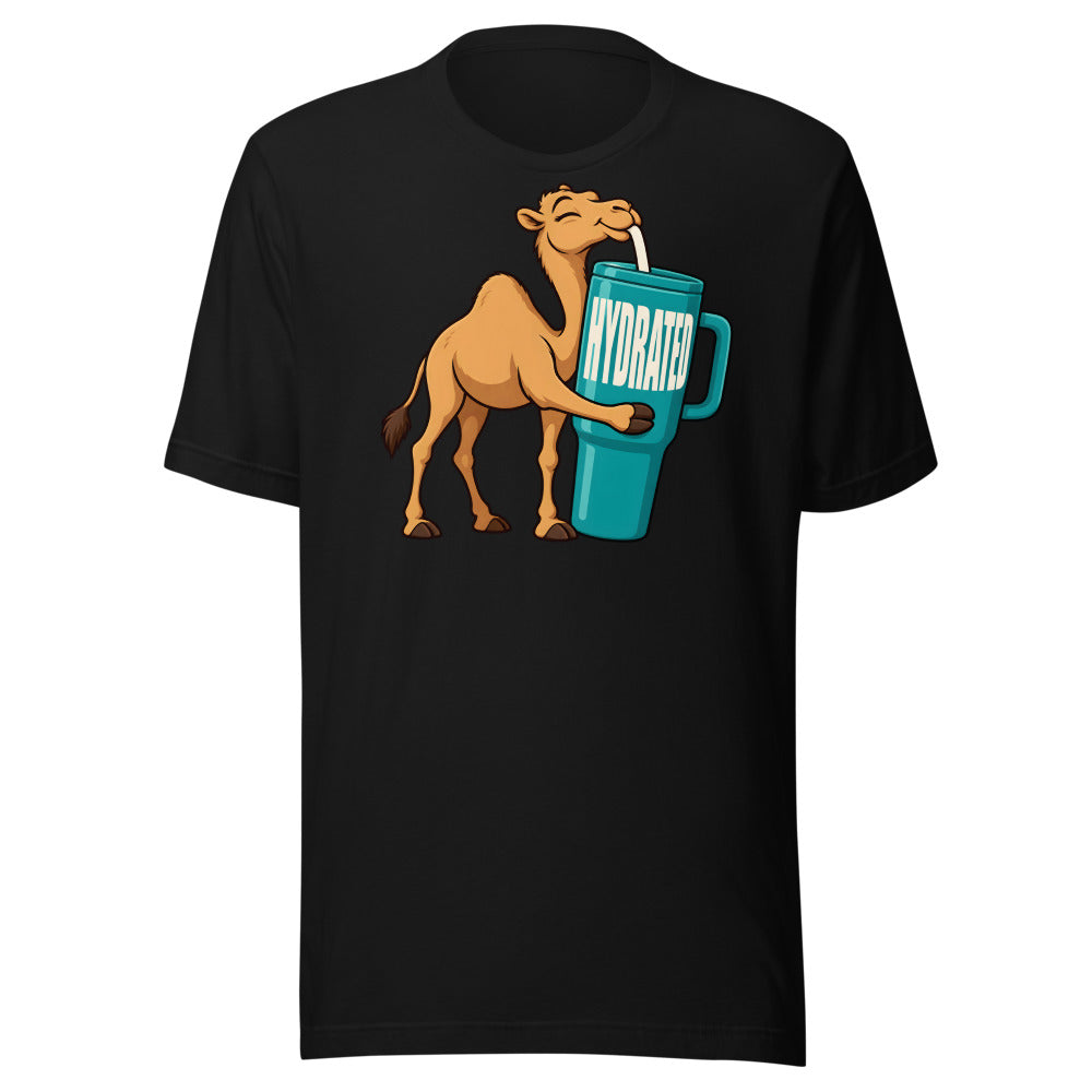 Hydrated Camel Shirt in Black - front view