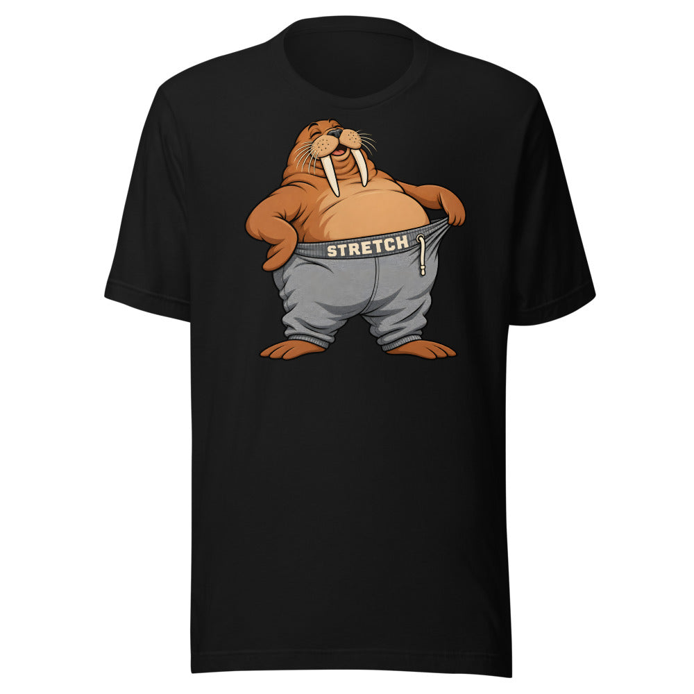 Stretch Pants Walrus Shirt in Black - front view