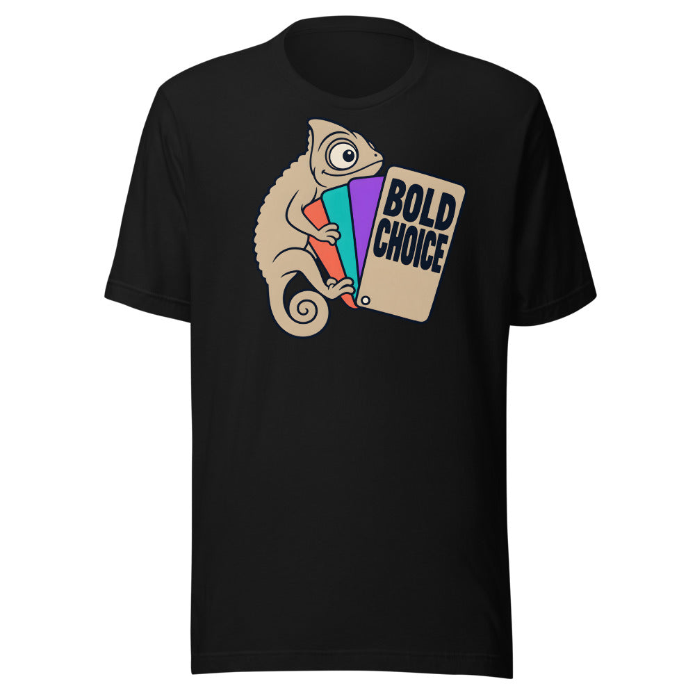 Bold Choice Chameleon Shirt in Black - front view