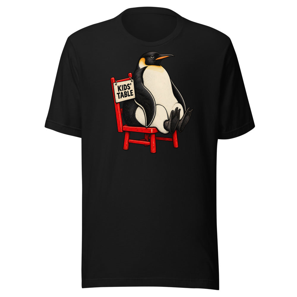Kids' Table Veteran Penguin Shirt in Black - front view
