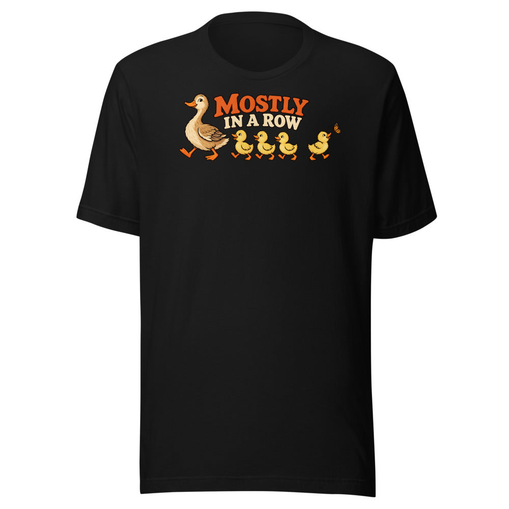 Ducks in a Row Duckling Shirt in Black - front view