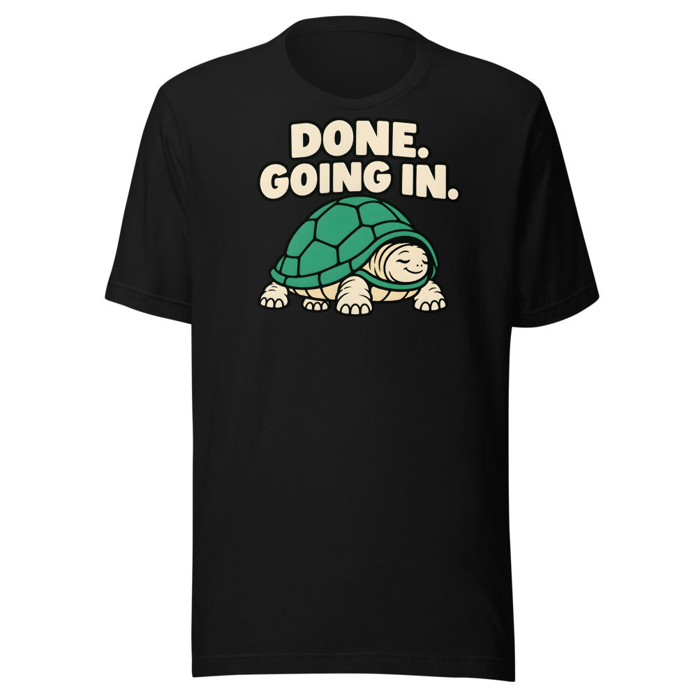 Quiet Win Tortoise funny introvert t-shirt in Black