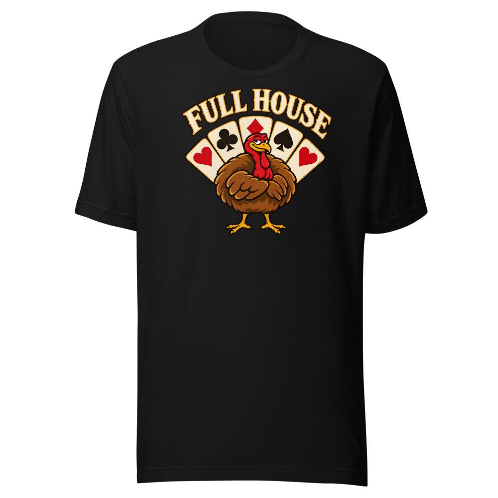 Full House Turkey Shirt in Black - front view
