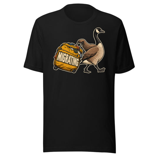 Migration Season Goose Shirt in Black - front view