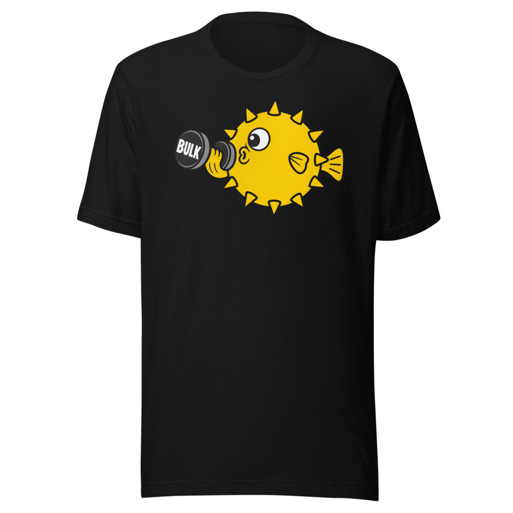 Bulking Season Pufferfish Shirt in Black - front view