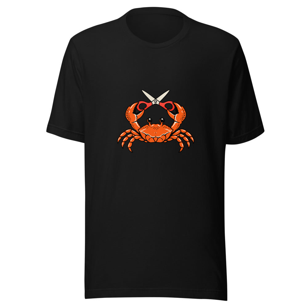 The Good Scissors Crab Shirt in Black - front view