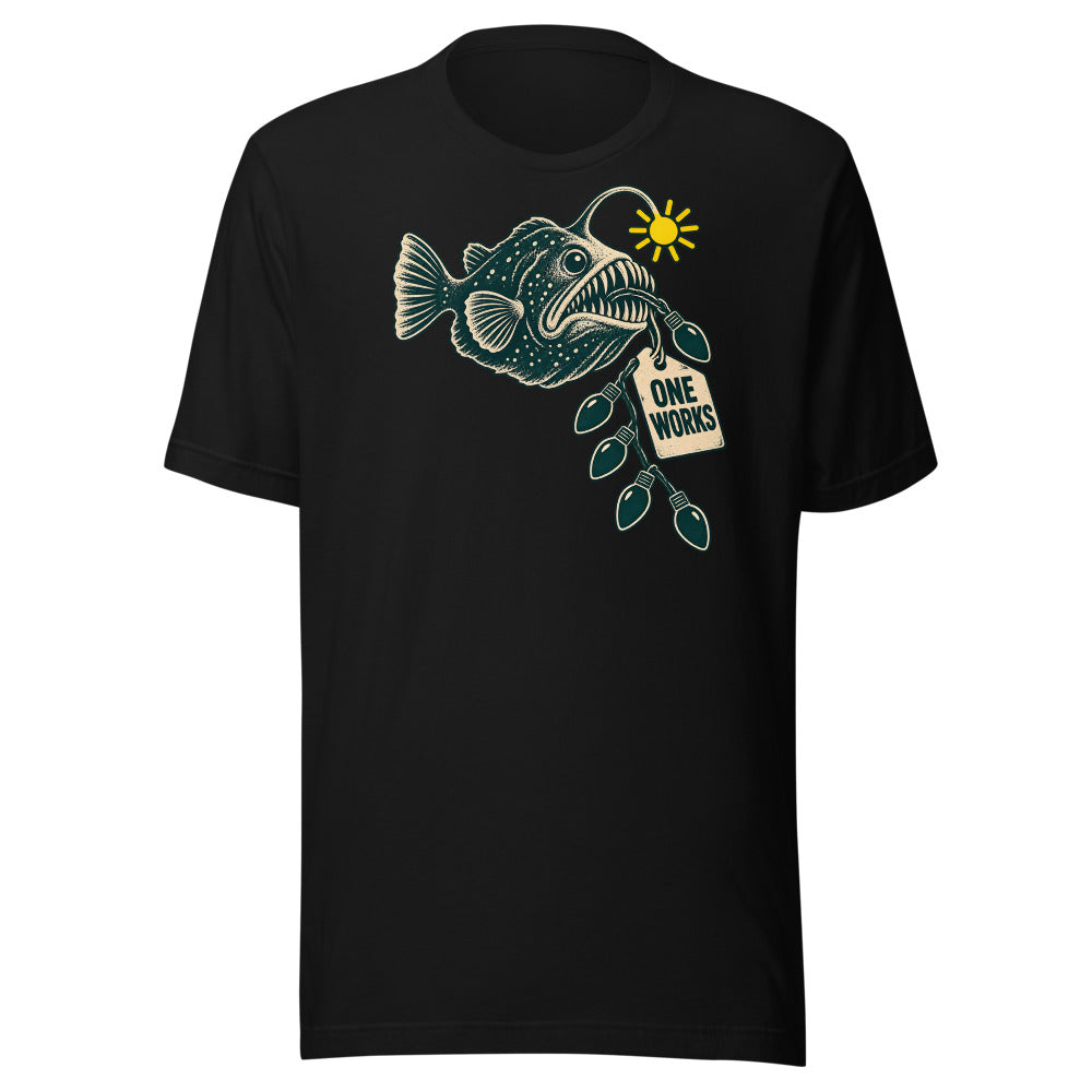 One Works Anglerfish Shirt in Black - front view