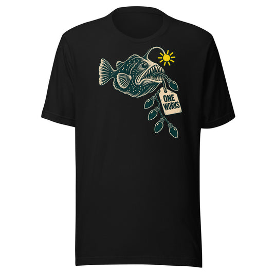 One Works Anglerfish Shirt in Black - front view