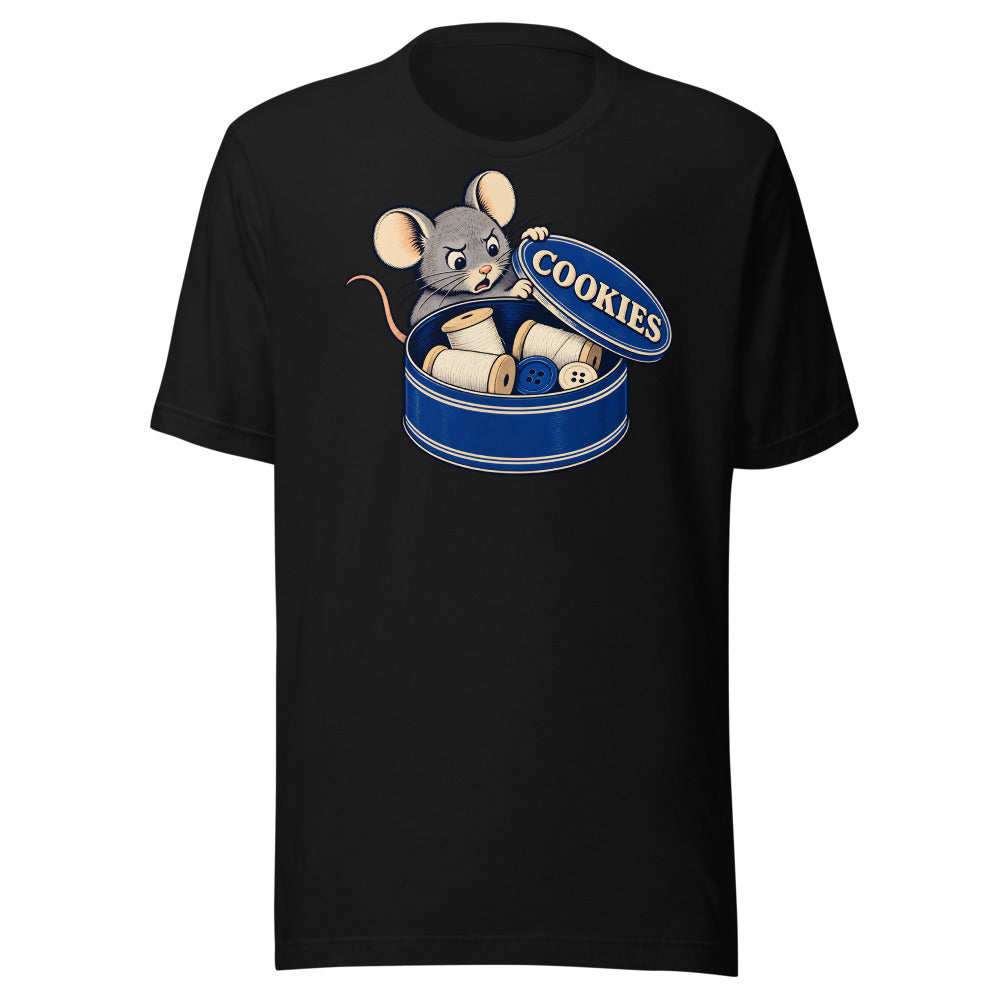 Not Cookies Mouse Shirt in Black - front view