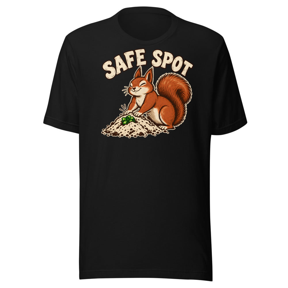 Gift Stash Squirrel Shirt in Black - front view